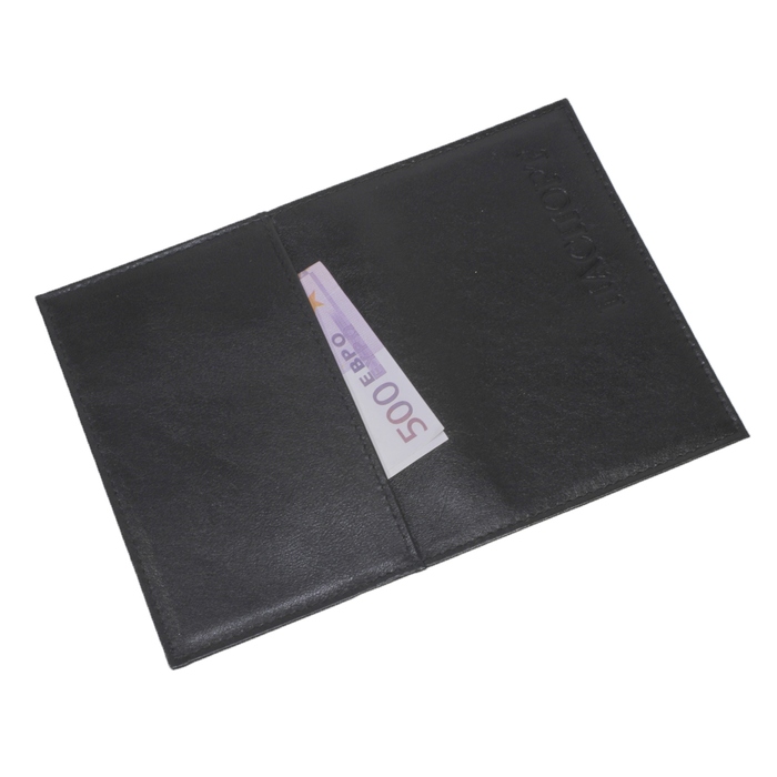 Обложка для паспорта с карманом, цвет чёрный