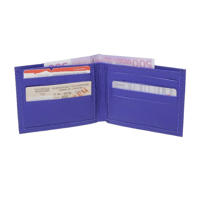 Портмоне женское, б/з, н/к, васильковый флотер Пр900-105