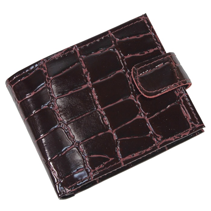 Портмоне мужское,кнопка, н/к, бордо скат Пр903-67