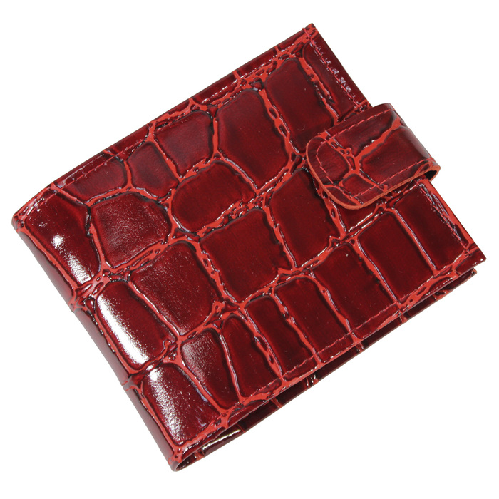 Портмоне мужское,кнопка, н/к, красный скат Пр903-74