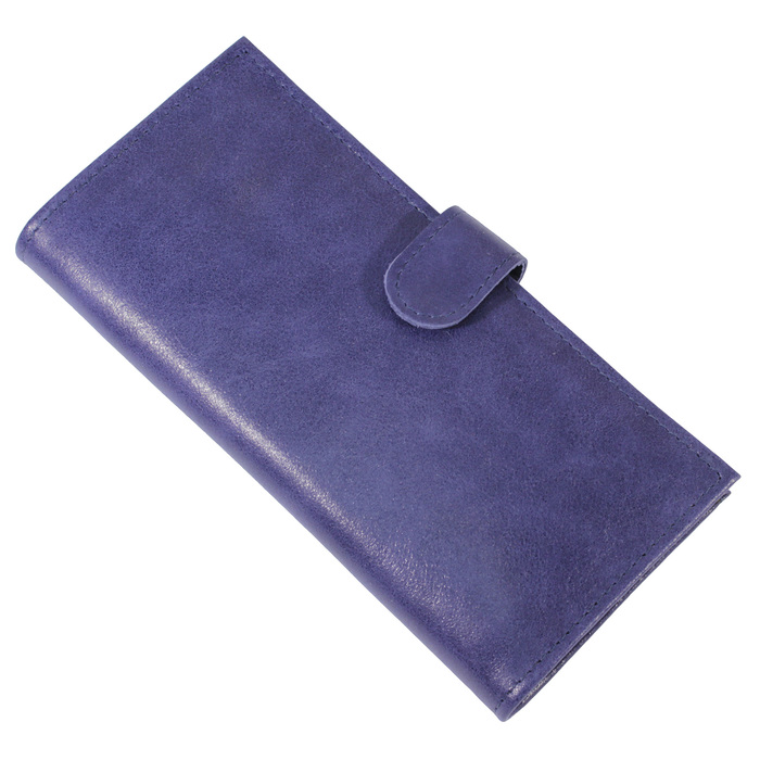 Купюрник женский,кнопка, н/к, синий крек Пр950-217