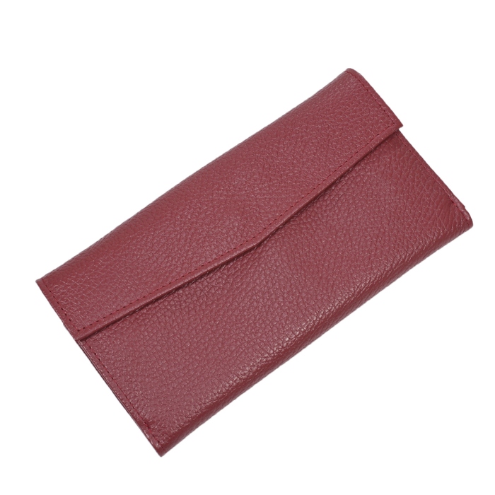 Кошелёк женский,кнопка, н/к, красный флотер Пр954-113