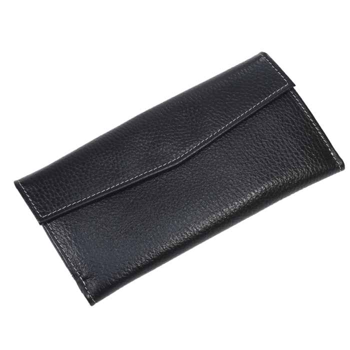 Кошелёк женский,кнопка, н/к, чёрный флотер Пр954-40