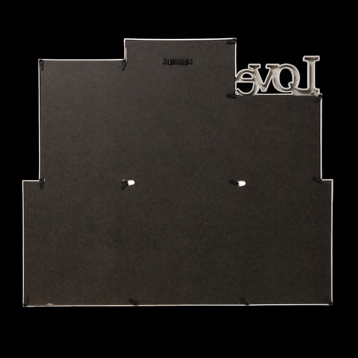 Фоторамка пластик на 5 фото 10х10, 10х15, 13х18, 15х29 см "Любовь" белая 56х73,5 см