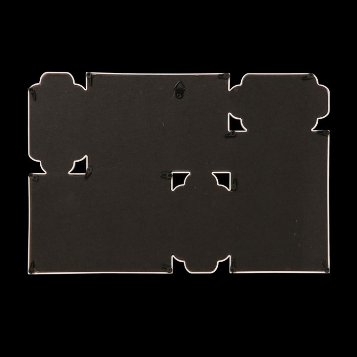 Фоторамка пластик на 3 фото 10х15 см "Замочек с ключиком от сердца" белая 23,5х35,5 см