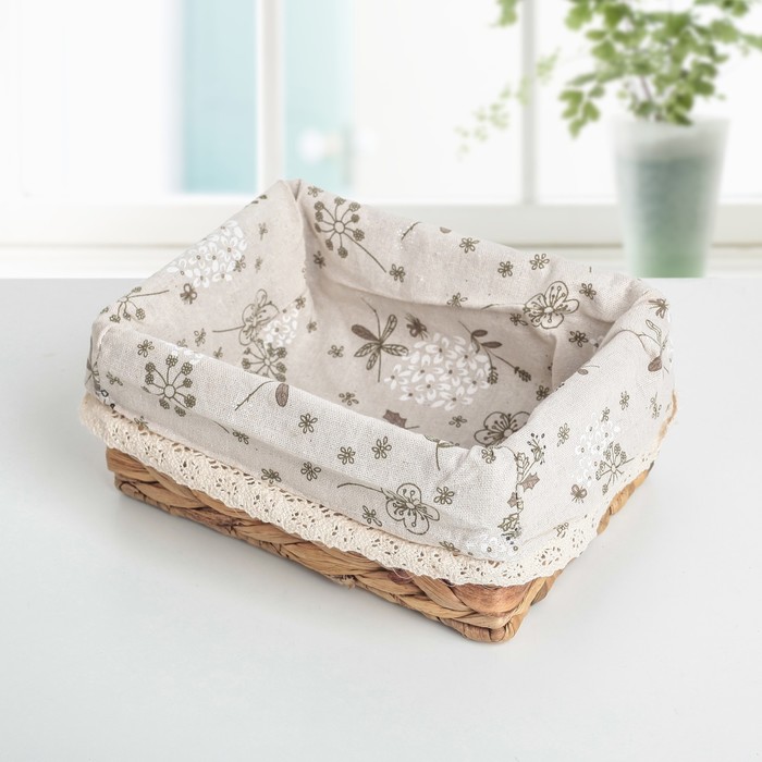 Корзина для хранения плетеная 22х16х9,5 см "Луг" средняя