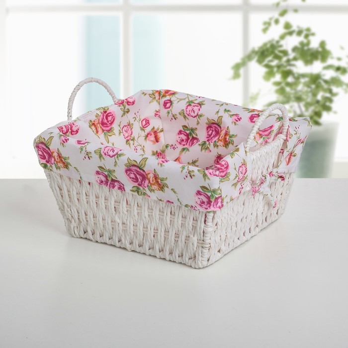 Корзина для хранения плетеная "Лето" 23х20х15,5 см малая