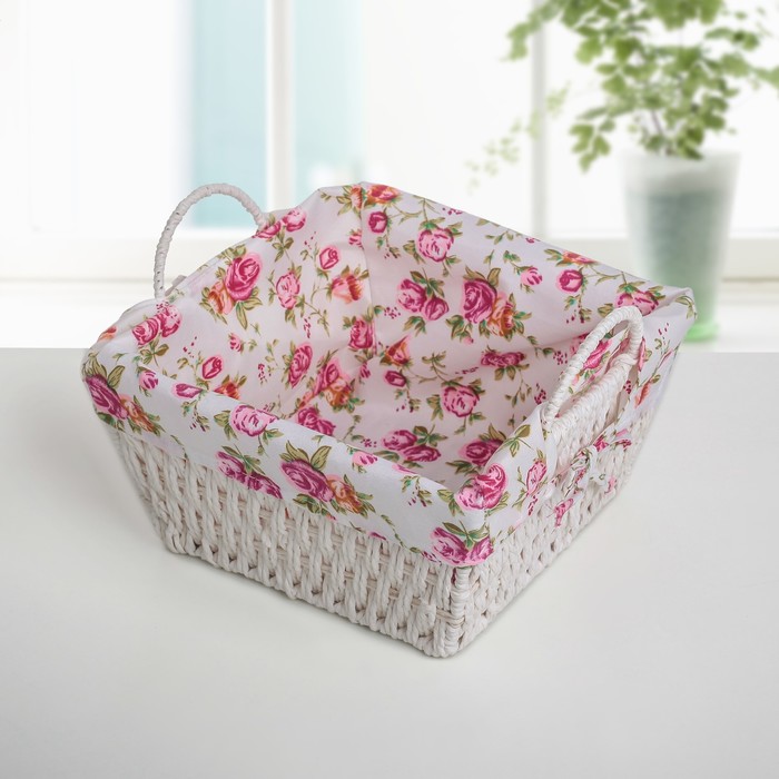 Корзина для хранения плетеная "Лето" 23х20х15,5 см малая