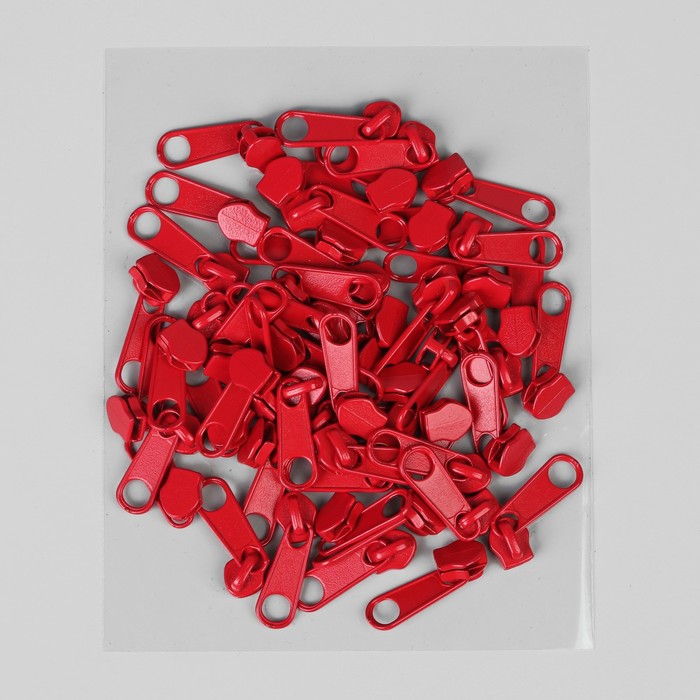 Замок галантерейный, к молнии, спираль, № 7, цвет тёмно-красный