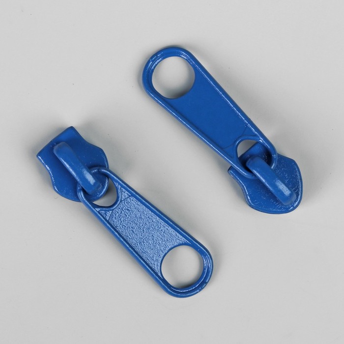 Замок галантерейный, к молнии, спираль, № 7, цвет васильковый