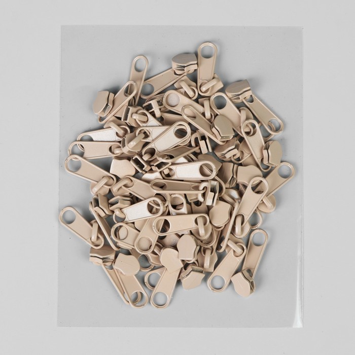 Замок галантерейный, к молнии, спираль, № 7, цвет слоновая кость