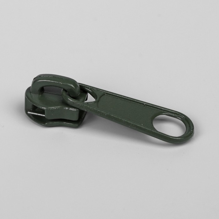 Замок галантерейный, к молнии, спираль, № 7, цвет хаки