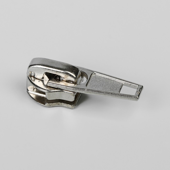 Замок автоматический, к молнии, спираль, №7, цвет никель