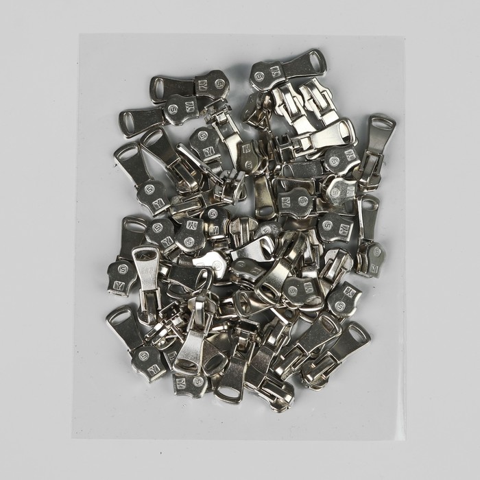 Замок автоматический, к молнии, №5, цвет никель