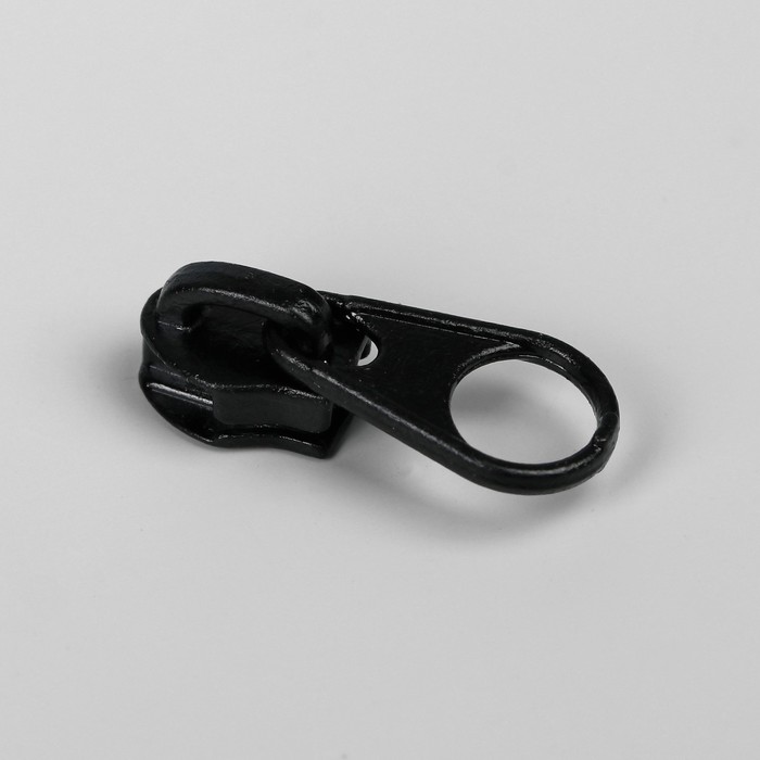 Замок галантерейный, к молнии, спираль, № 3, цвет чёрный