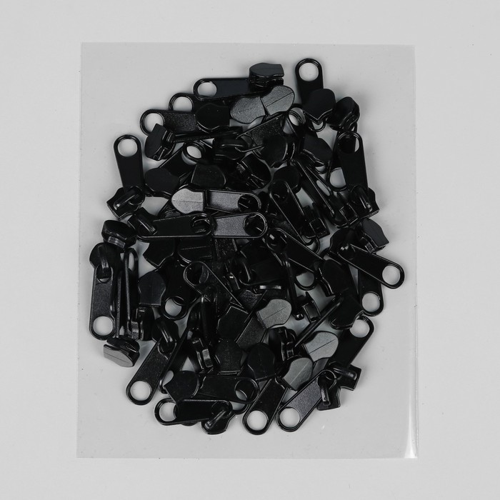 Замок галантерейный, к молнии, спираль, № 7, цвет чёрный