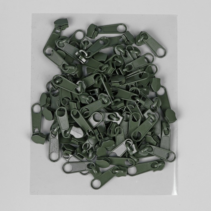 Замок галантерейный, без стопора к молнии, спираль, №5, цвет хаки