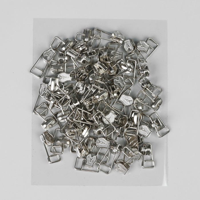 Замок автоматический, декоративный, к молнии, спираль, № 5, цвет никель