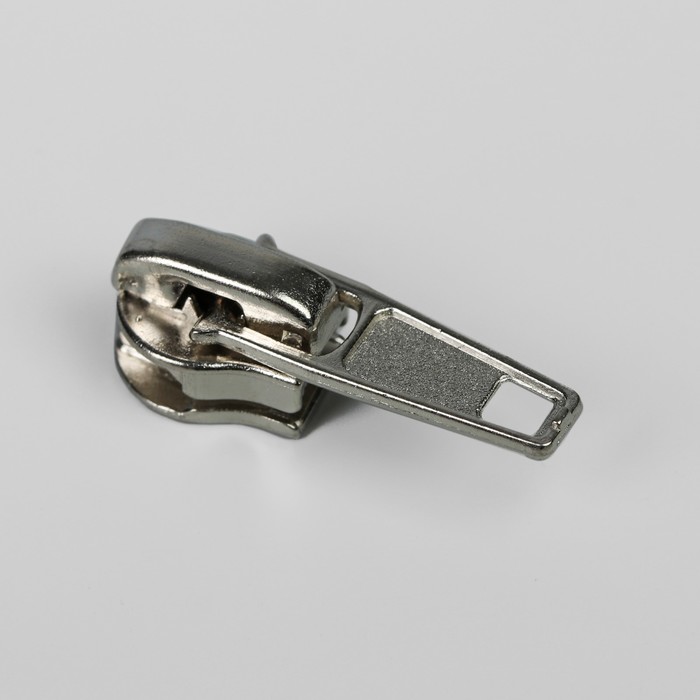 Замок автоматический, к молнии, спираль, №5, цвет никель