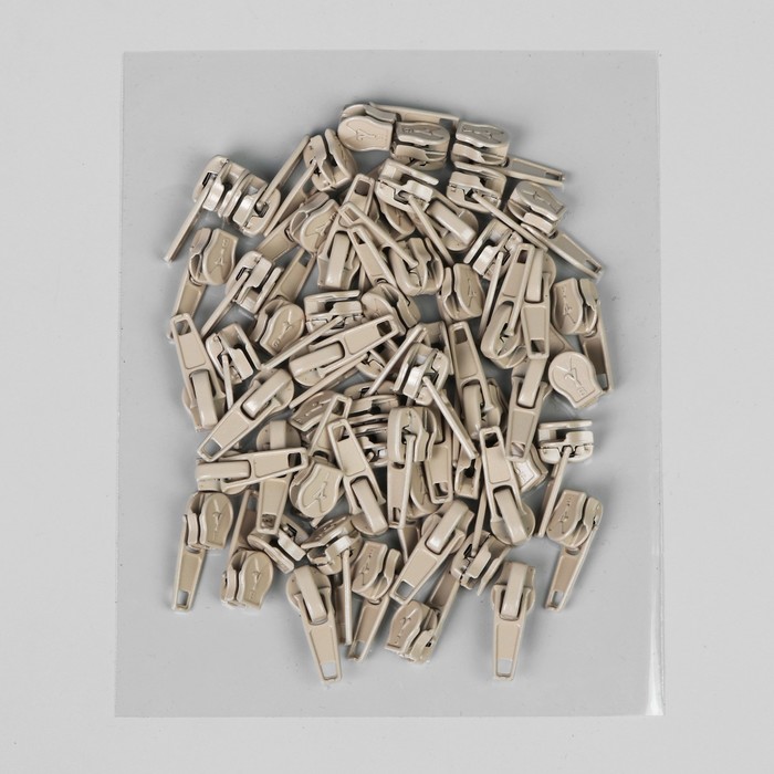 Замок автоматический, к молнии, спираль, №5, цвет слоновая кость