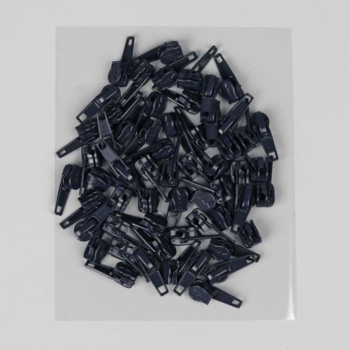 Замок автоматический, к молнии, спираль, №5, цвет тёмно-синий