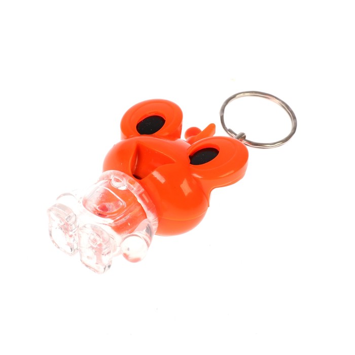 Фонарик свет на кольце "Сердечко-смайл" мигает МИКС 5,5х3,5х2 см