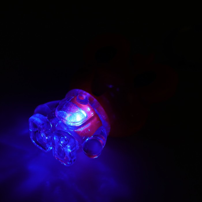 Фонарик свет на кольце "Сердечко-смайл" мигает МИКС 5,5х3,5х2 см