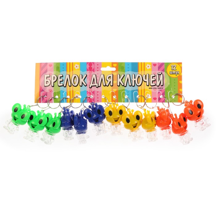 Фонарик свет на кольце "Сердечко-смайл" мигает МИКС 5,5х3,5х2 см