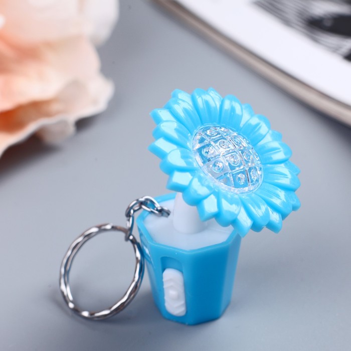 Фонарик на кольце "Цветочек в горшочке" мигает МИКС 5,7х3,5х3,5 см