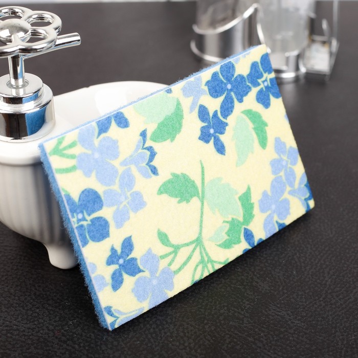 Набор губок для посуды, 3 шт 15х9х0,8 см