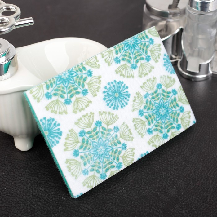 Набор губок для посуды, 3 шт 15х9х0,8 см