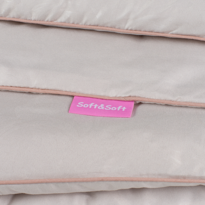 Одеяло Soft&Soft Овечья шерсть 140х205 см, микрофибра с тисн., овечий шерстипласт 300 г/м2