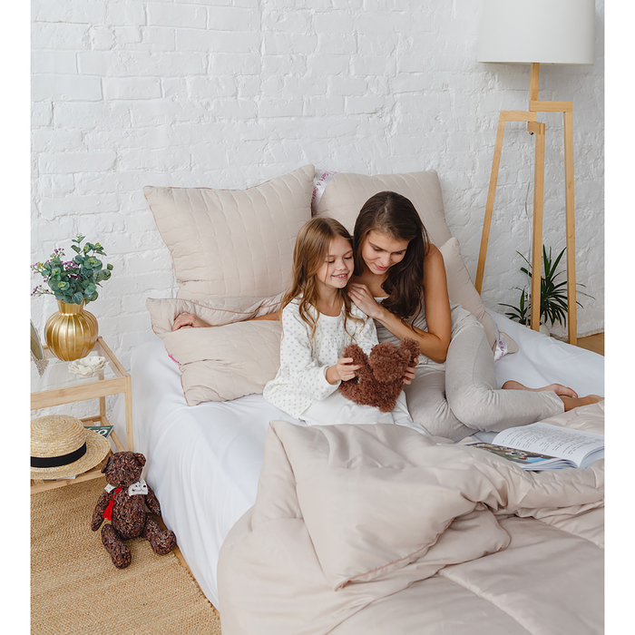 Одеяло Soft&Soft Овечья шерсть 200х215 см, микроф. с тиснением, овечий шерстипласт 300 г/м2 366367