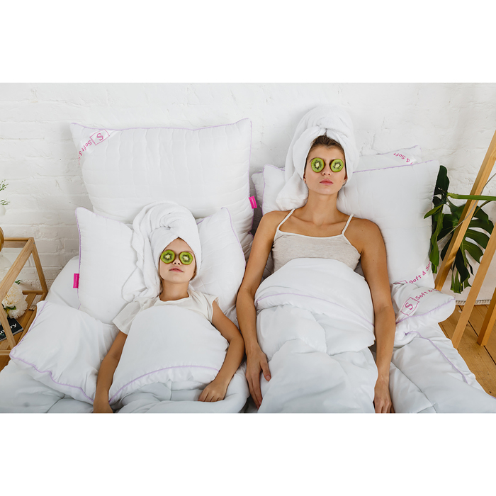 Одеяло Soft&Soft Шёлк 200х215 см, микрофибра с тиснением, шелковый пласт 200 г/м2