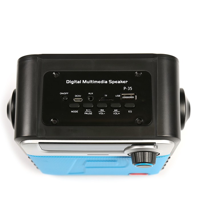 Портативная акустика Activ P-35, bluetooth/USB/microSD/AUX, аккумулятор 800 мАч, синяя