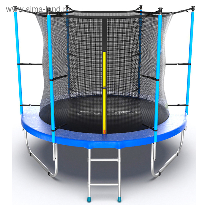 фото Батут evo jump internal 8 ft, d=244 см, с внутренней защитной сеткой и лестницей, синий