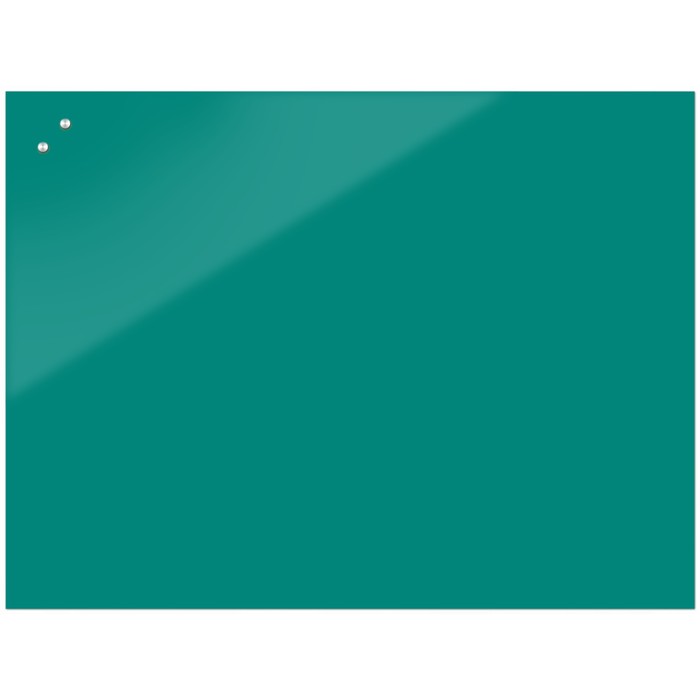 Доска магнитно-маркерная стеклянная 40*60 LUX, внутр крепл, цв бирюзовый S040060-054