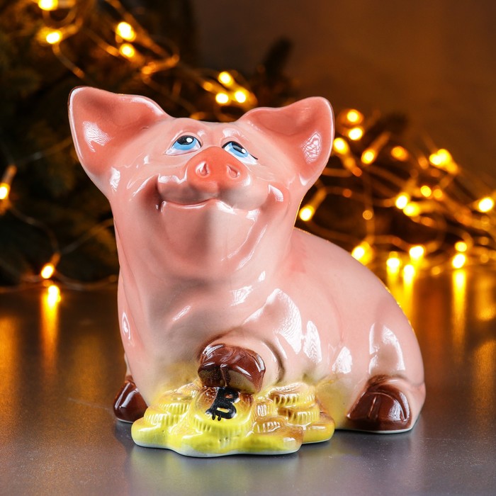 Копилка "Свинка биткойн"