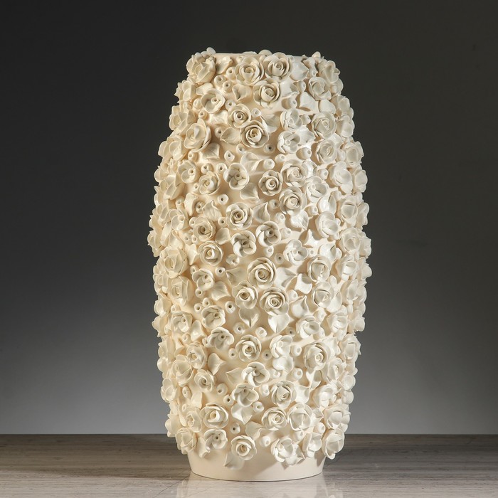 Ваза "Гранди Флора" 38 см белая