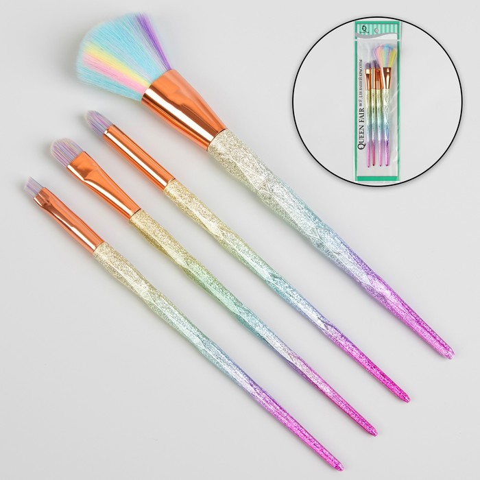 Набор кистей "Искрящийся кристалл", 4 предмета, 19см