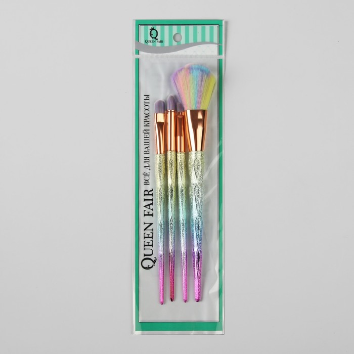 Набор кистей "Искрящийся кристалл", 4 предмета, 19см