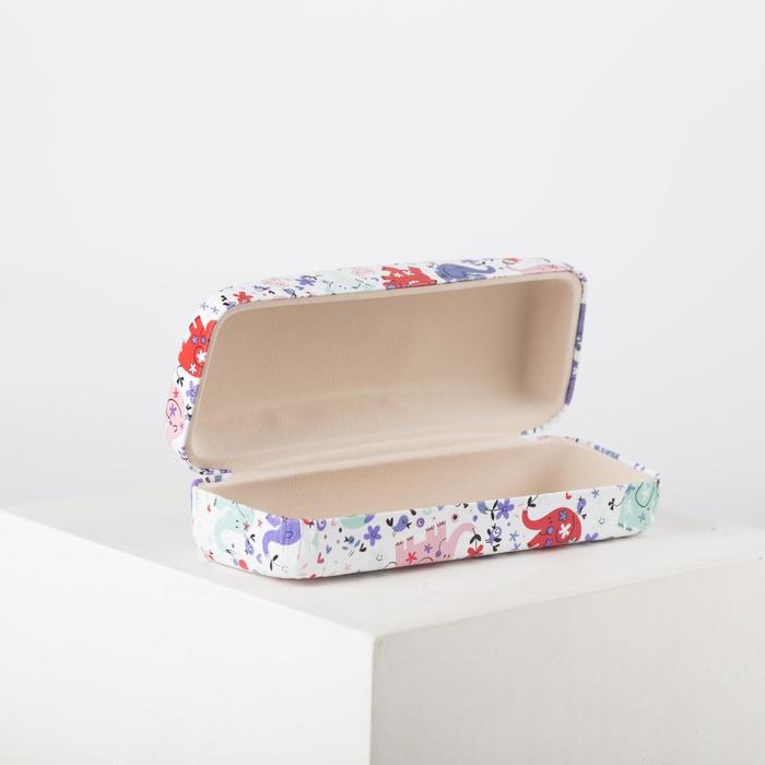 Футляр для очков "Слоник", 1 отдел, цвет белый