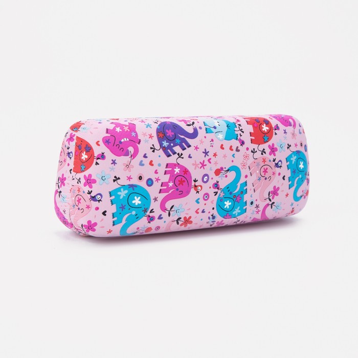 Футляр для очков "Слоник", 1 отдел, цвет розовый