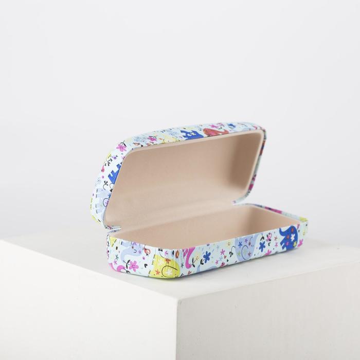 Футляр для очков "Слоник", 1 отдел, цвет голубой