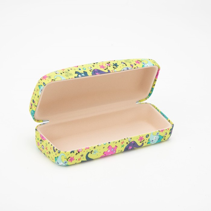 Футляр для очков "Слоник", 1 отдел, цвет зелёный