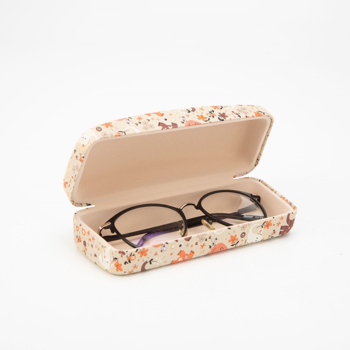 Футляр для очков "Слоник", 1 отдел, цвет бежевый