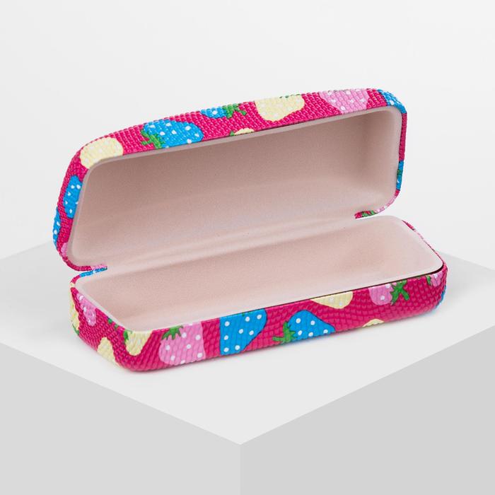 Футляр для очков "Клубничка", отдел, цвет малиновый