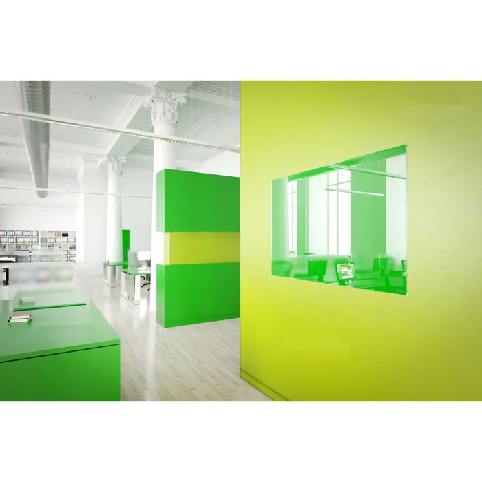 Доска магнитно-маркерная стеклянная 100*100 LUX, внутр крепл, цв бежевый S100100-082