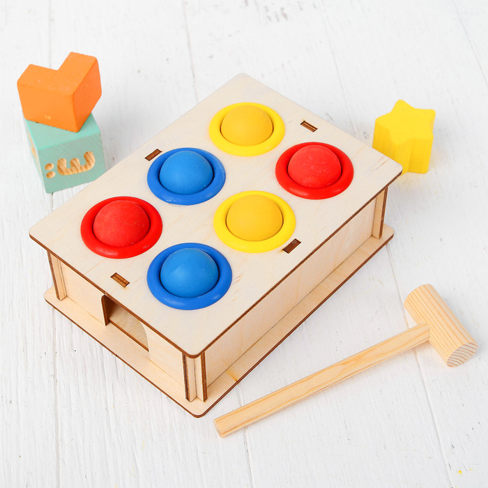 Стучалка-сортер "Разноцветная", с молотком