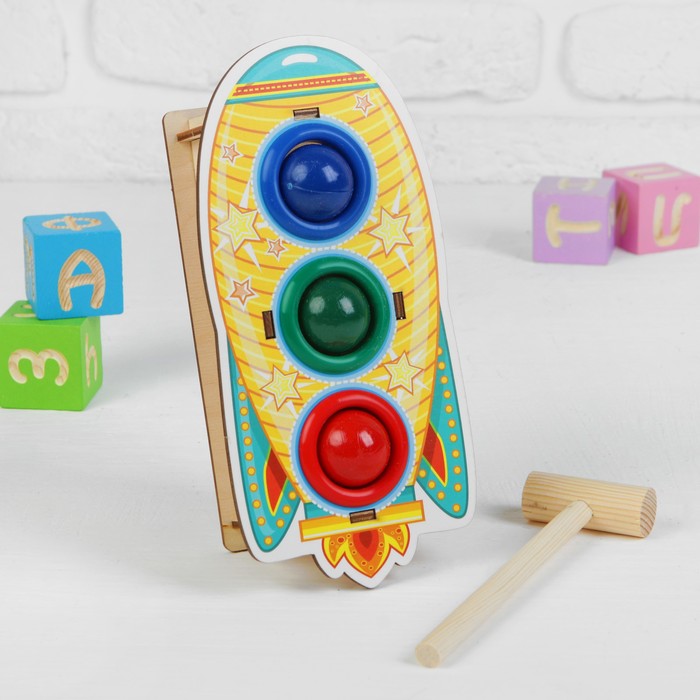 Стучалка-сортер "Ракета", с молотком